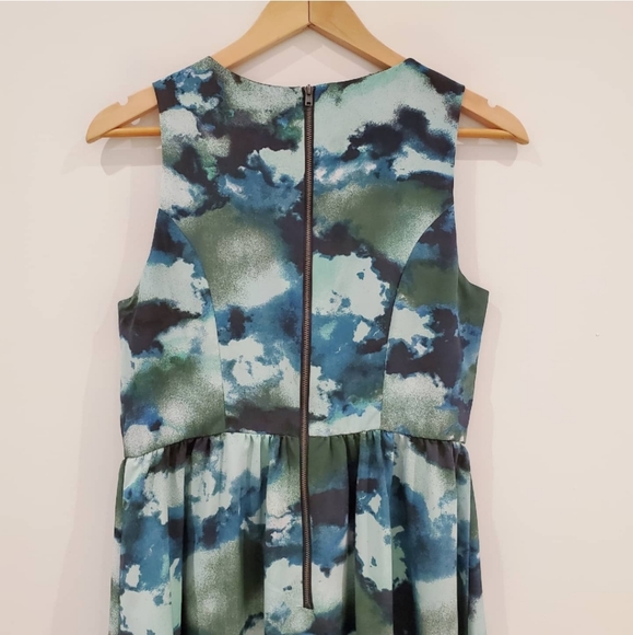 Pretty Blue & Green Party Dress - Picture 5 of 6